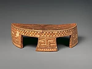 Terracotta semicircular stand by Unknown Artist
