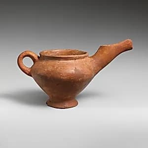 Terracotta side-spouted jug by Unknown Artist