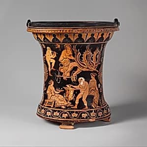 Terracotta situla (bucket) by Lycurgus Painter