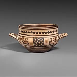 Terracotta skyphos (deep drinking cup) by Unknown Artist