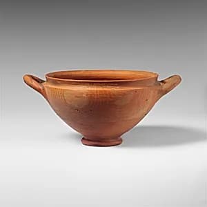 Terracotta skyphos (deep drinking cup) by Unknown Artist