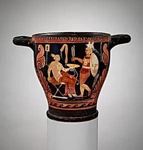Terracotta skyphos (deep drinking cup) by CA Painter