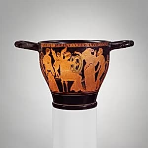 Terracotta skyphos (deep drinking cup) by Unknown Artist