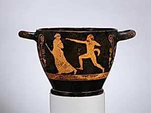 Terracotta skyphos (deep drinking cup) by Aberdeen Painter