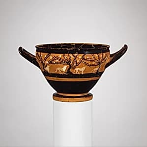 Terracotta skyphos (deep drinking cup) by Unknown Artist