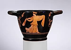 Terracotta skyphos (deep drinking cup) by Lewis Painter