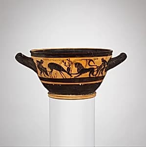 Terracotta skyphos (deep drinking cup) by Unknown Artist