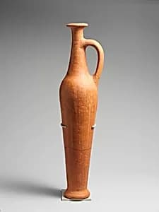 Terracotta spindle bottle by Unknown Artist