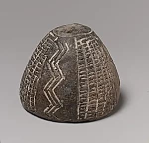 Terracotta spindle whorl by Unknown Artist