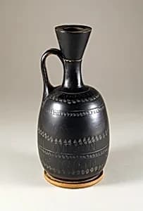 Terracotta squat lekythos (oil flask) by Unknown Artist