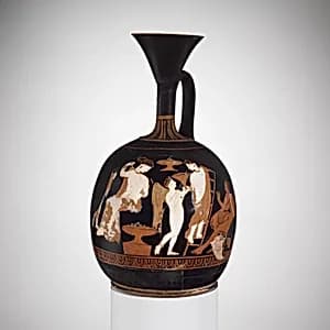 Terracotta squat lekythos (oil jar) by Unknown Artist