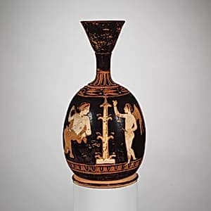 Terracotta squat lekythos (oil jar) by Unknown Artist