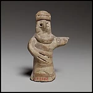 Terracotta standing human figure by Unknown Artist