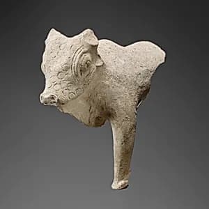 Terracotta statue of a bull by Unknown Artist