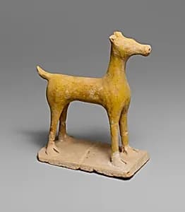Terracotta statuette of a deer by Unknown Artist