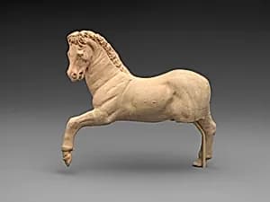 Terracotta statuette of a horse by Unknown Artist
