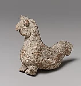 Terracotta statuette of a rooster by Unknown Artist