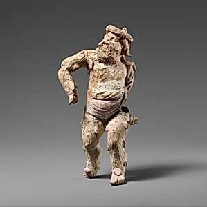 Terracotta statuette of a satyr by Unknown Artist