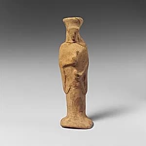 Terracotta statuette of a woman by Unknown Artist