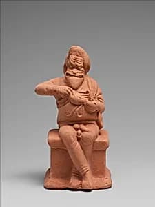 Terracotta statuette of an actor by Unknown Artist