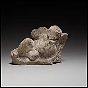 Terracotta statuette of Eros banqueting by Unknown Artist