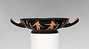 Terracotta stemless kylix (drinking cup) by Painter of Ruvo 325