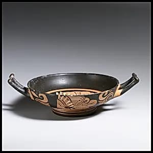 Terracotta stemless kylix (drinking cup) by St. Antimo Group