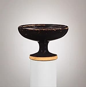 Terracotta stemmed dish by Unknown Artist