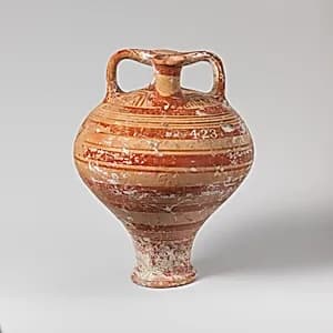Terracotta stirrup jar by Unknown Artist