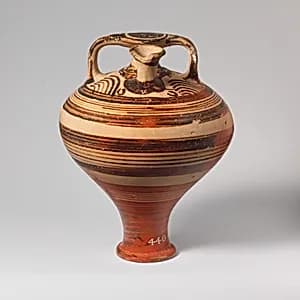 Terracotta stirrup jar by Unknown Artist