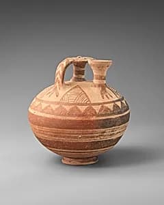 Terracotta stirrup jar by Unknown Artist