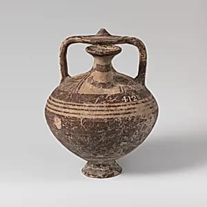 Terracotta stirrup jar by Unknown Artist