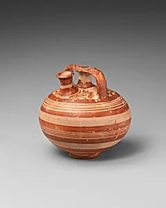Terracotta stirrup jar by Unknown Artist