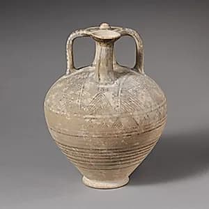 Terracotta stirrup jar by Unknown Artist