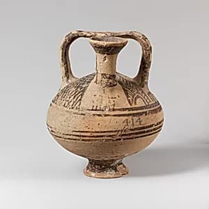 Terracotta stirrup jar by Unknown Artist