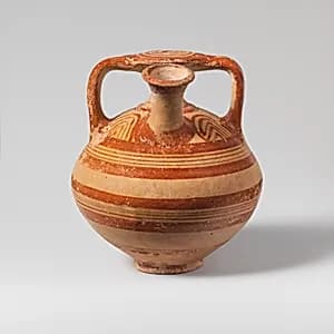 Terracotta stirrup jar by Unknown Artist