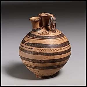 Terracotta stirrup jar by Unknown Artist