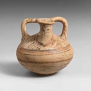 Terracotta stirrup jar by Unknown Artist