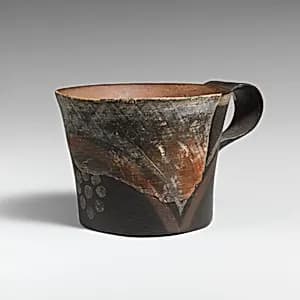 Terracotta straight-sided cup by Unknown Artist