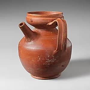 Terracotta strainer jug by Unknown Artist