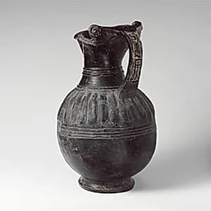 Terracotta trefoil oinochoe (jug) by Unknown Artist