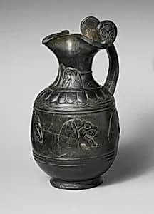 Terracotta trefoil oinochoe (jug) by Unknown Artist