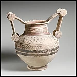 Terracotta trozella (two-handled jar) by Unknown Artist