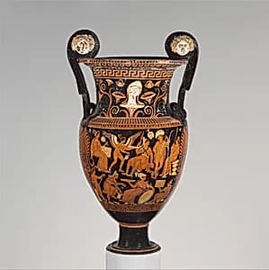 Terracotta volute-krater (mixing bowl) by Baltimore Painter