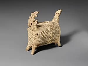 Terracotta zoomorphic askos (vessel) by Unknown Artist