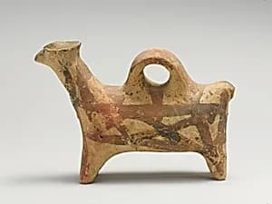 Terracotta zoomorphic askos (vessel) by Unknown Artist