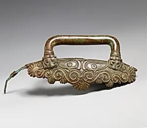 Two bronze handles by Unknown Artist