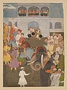 Attendants at an Imperial Durbar by Hunhar