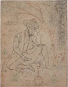Bearded Man Holding a Cup by Unknown Artist