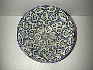 Black and Blue Painted Bowl by Unknown Artist